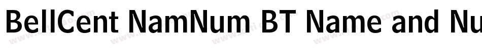 BellCent NamNum BT Name and Number字体转换